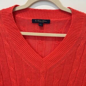 Brooks Brothers Red V-Neck Sweater
